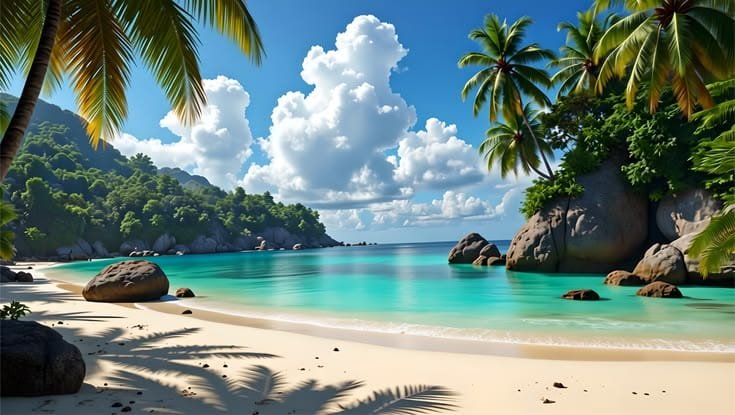 Hulhumale beach in Maldives