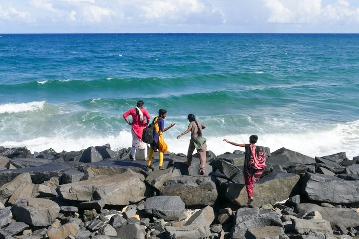 Rock Beach in pondicherry